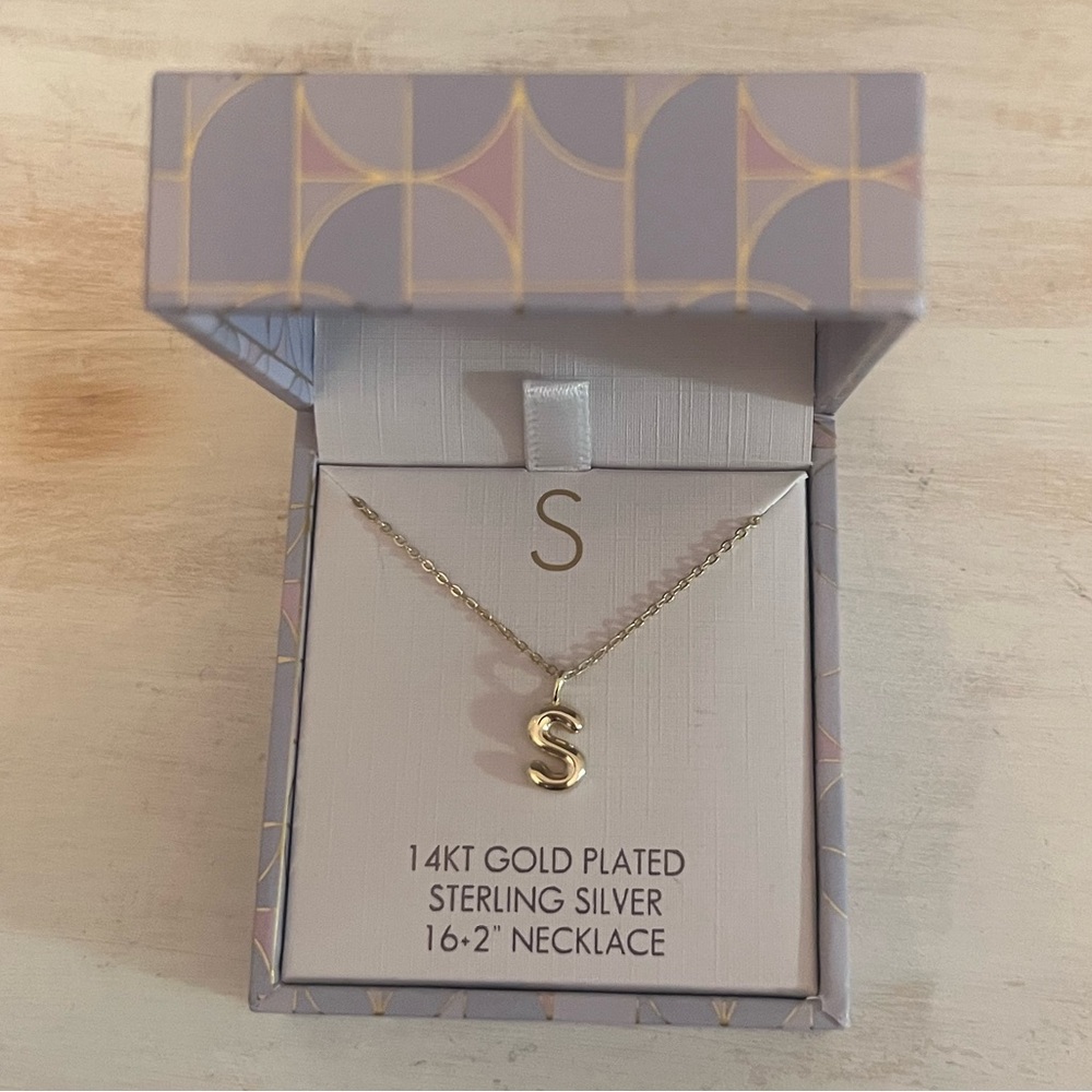 Isabella M "S" Initial Necklace